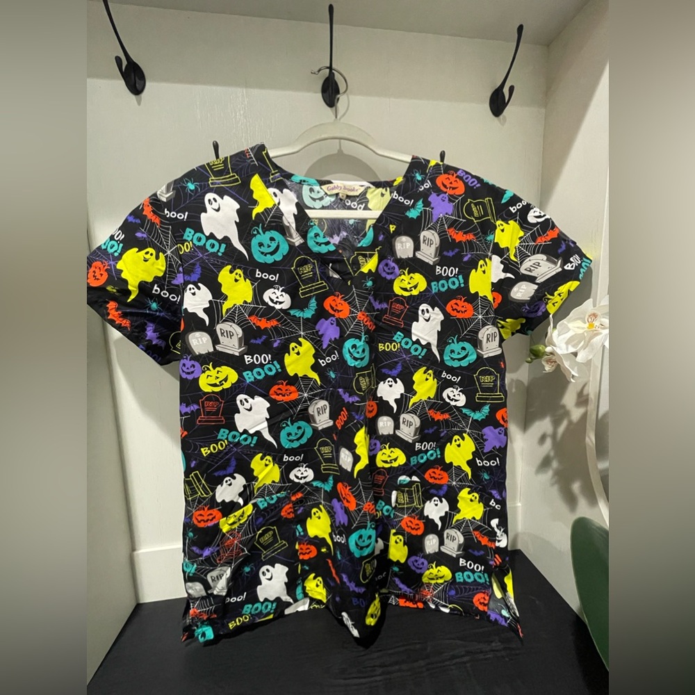 Halloween Scrub Top